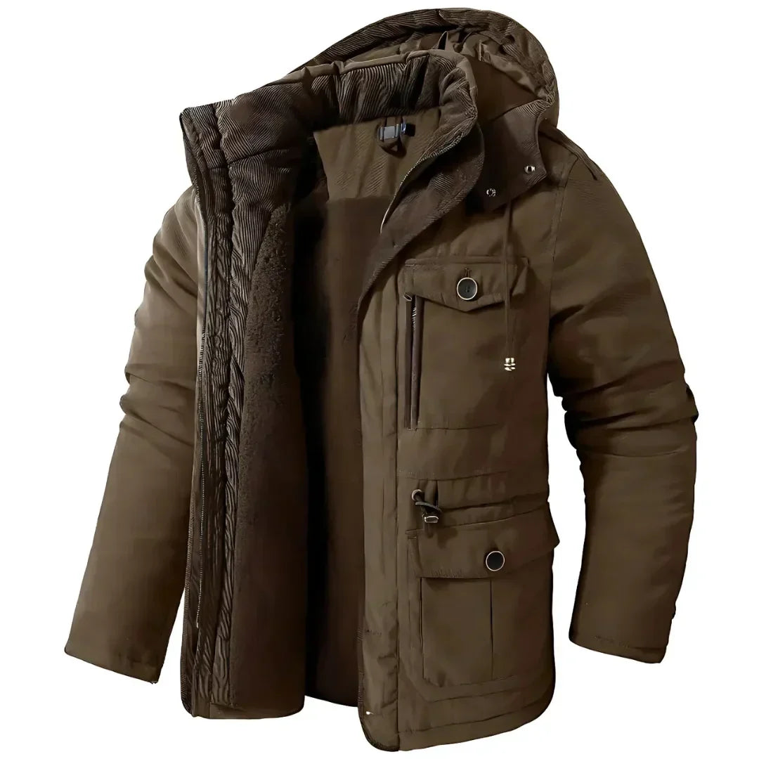 Willem | Men's Fleece-Lined Hooded Winter Jacket