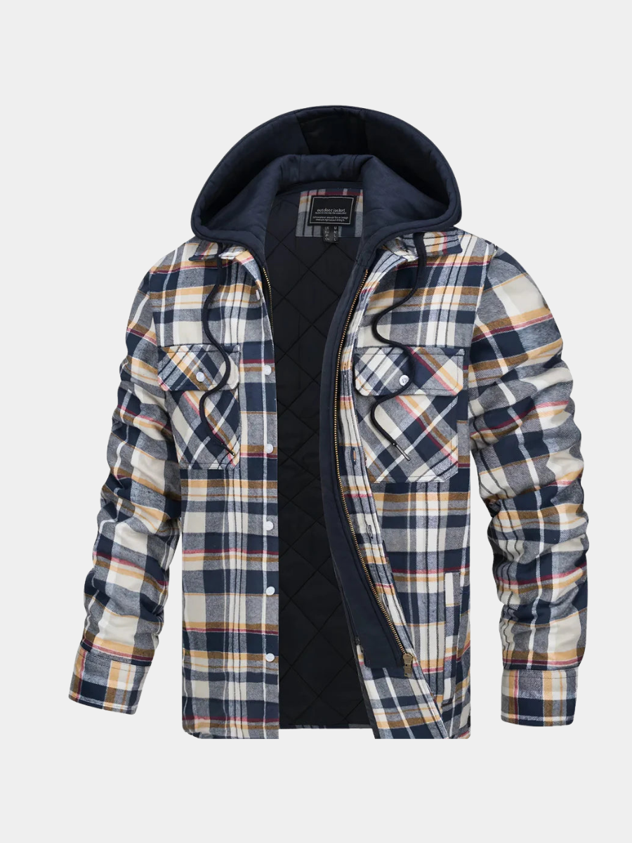 Willem | Men's Checked Lined Hooded Winter Jacket