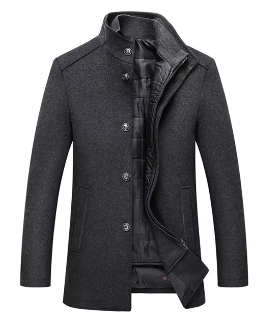 Men's Quilted Stand Collar Winter Jacket