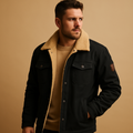 Winter Bomber Jacket with Ribbed Trims