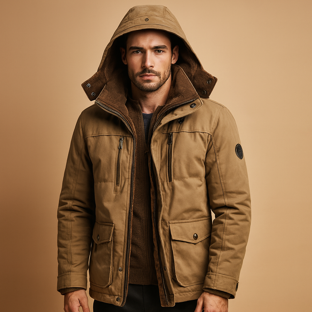 Hooded Winter Coat with Thick Lining