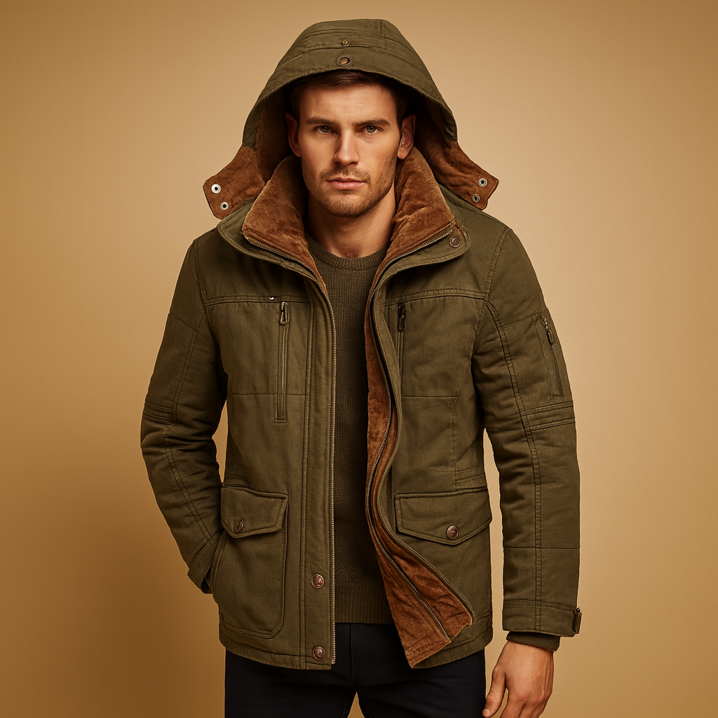 Hooded Winter Coat with Thick Lining