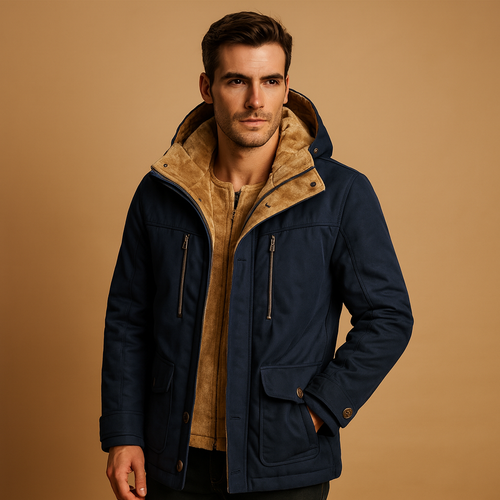 Hooded Winter Coat with Thick Lining