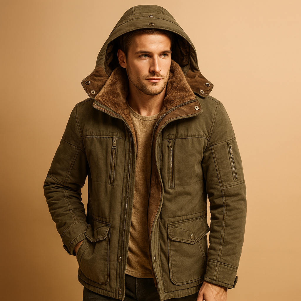 Hooded Winter Coat with Thick Lining